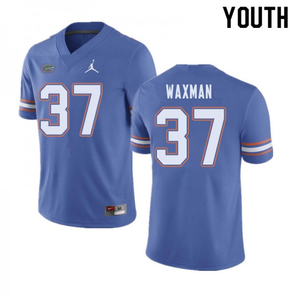 Jordan Brand Youth #37 Tyler Waxman Florida Gators College Football Jerseys Blue